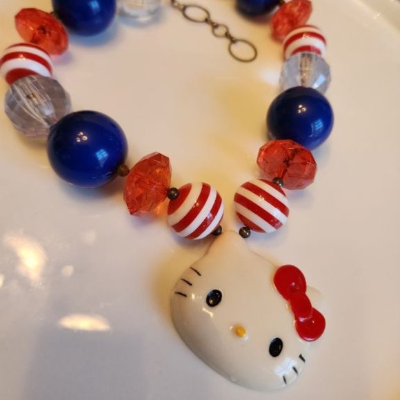 Hello Kitty Jewelry Hello Kitty Red White And Blue Bead